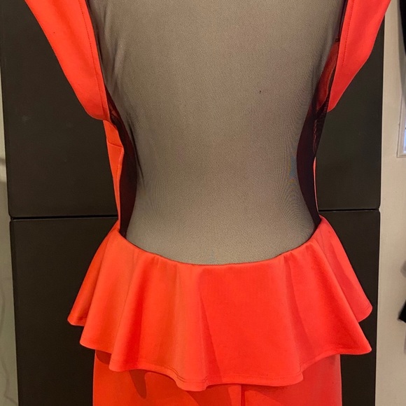 Coral Peplum Dress for Sale! - Picture 4 of 5